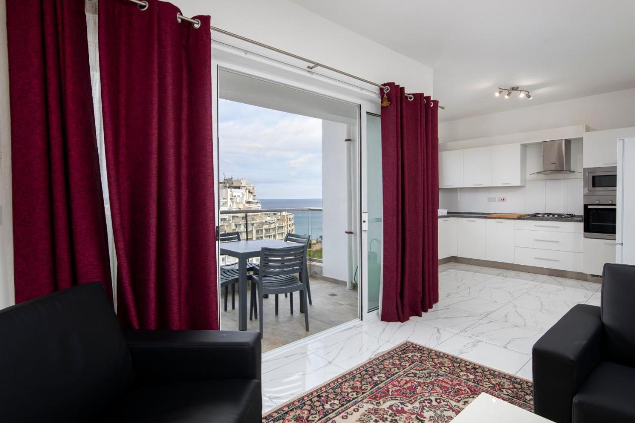 Sea View Apartment 2 Bedrooms 2 Bathrooms, 2 Minutes Away From The Sea San Ġiljan Kültér fotó